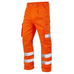 Leo Bideford High-Visibility Cargo Trouser Reg Leg Orange