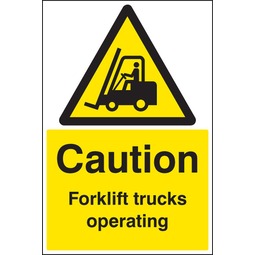 Caution Forklift Trucks Durable Floor Graphic