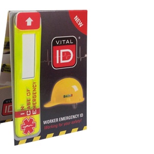 Worker Emergency Helmet Identity ID Large Sticker