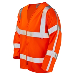 Leo Parkham Flame Retardant High Visibility Sleeved Waistcoat Orange