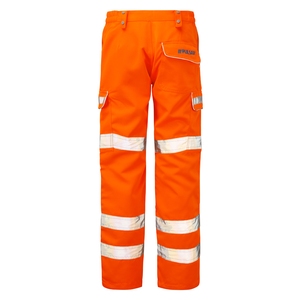 PULSAR PROTECT Rail Spec High Visibility Combat Trousers Short Leg Orange