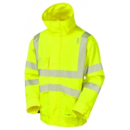 Leo Dartmoor EcoViz 10K High Visibility Breathable Bomber Jacket  Yellow