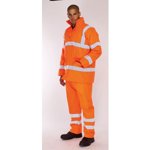 KeepSAFE HighVisibility Rail Breathable Road Safety Jacket Orange